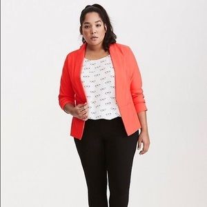 Torrid | Open Front Coral Blazer Jacket Size 4X